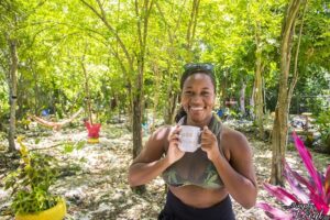 Guests touring cannabis farm in Orange Hill